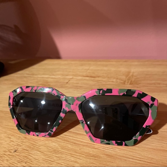 Prada Accessories - New Prada Pink Camouflage Sunglasses